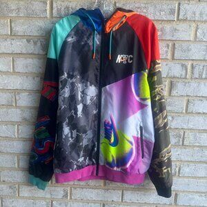 Nike Sportswear Windrunner NYC Multi-Patch Zip Front Hooded Jacket Men's Size L